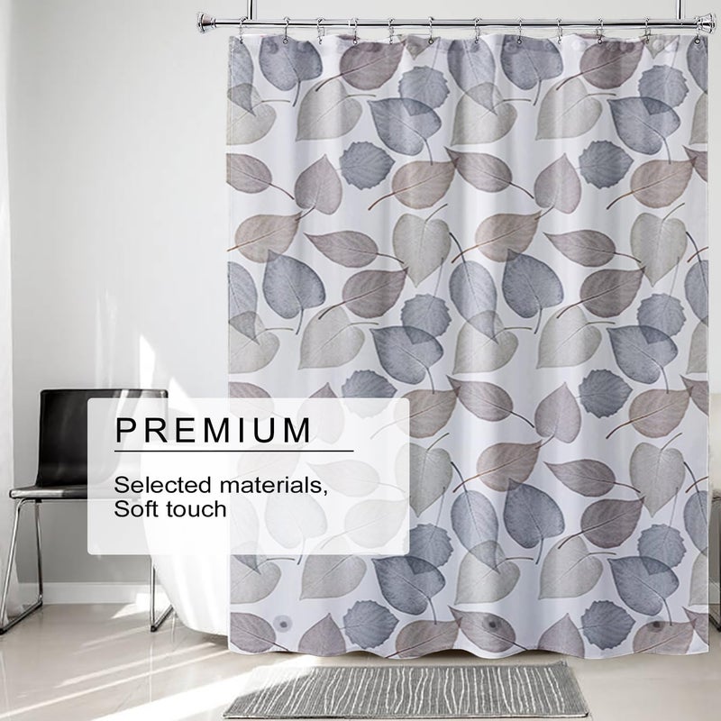 TIKABC Shower Curtain Liner, 4G PEVA Shower Liner, Plastic Waterproof Shower Curtains, 72x72 inch with Grommet Holes 3 Magnetic Weights - Image 2